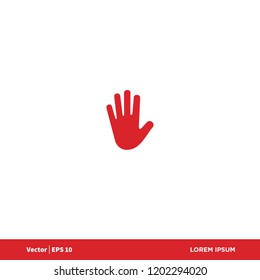 hand icon stop symbol vector