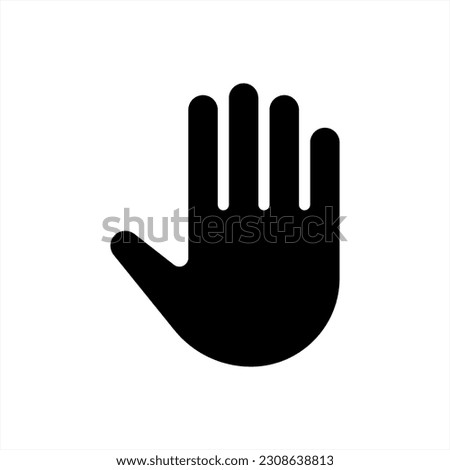 Hand icon. Stop icon, vector.