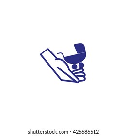 hand icon, stroller