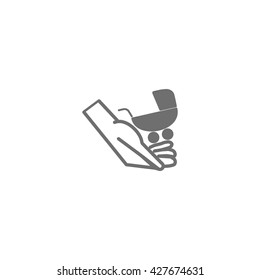 hand icon, stroller