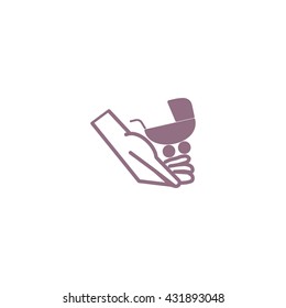 hand icon, stroller