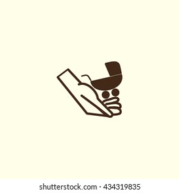 hand icon, stroller