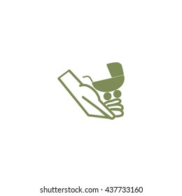hand icon, stroller