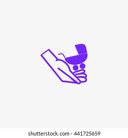 hand icon, stroller