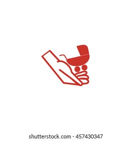 hand icon, stroller