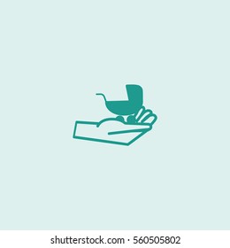 hand icon, stroller