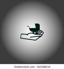hand icon, stroller