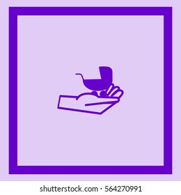 hand icon, stroller