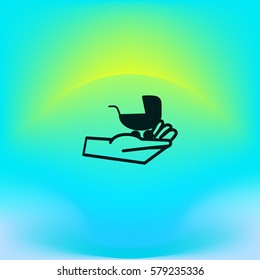hand icon, stroller