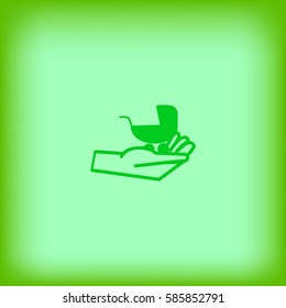 hand icon, stroller