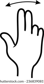  hand icon swap zoom vector