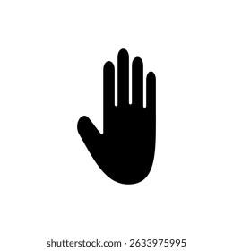 Hand icon symbol for apps and websites. hand sign and symbol. palm