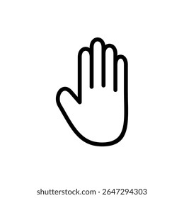 Icono de mano para App y Sitios web. signo de mano y símbolo. palma