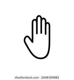 Hand icon symbol for apps and websites. hand sign and symbol. palm