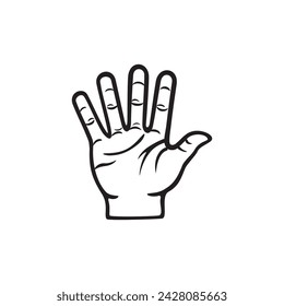 hand icon symbol sign vector