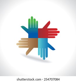 hand icon symbol of team work