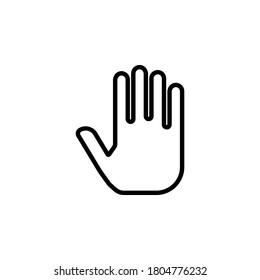 Hand icon symbol vector isolated on white background
