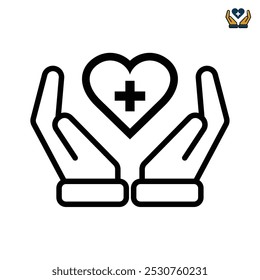 hand icon. take care of your health, healthy living, orderly, medicine. simple design style. vector design template
