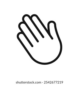 Icono de mano Arte de línea delgada aislado