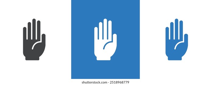 Hand icon thin line illustration