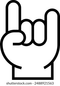 hand icon. Thin linear style design isolated on white background