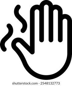 hand icon. Thin Linear Style Design Isolated On White Background