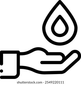 hand icon. Thin Linear Style Design Isolated On White Background