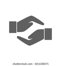 Hand icon in trendy flat style isolated on white background. Symbol for your web site design, logo, app, UI. Vector illustration, EPS