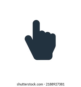 Hand icon in trendy flat style isolated on white background. hand symbol, cursor for web and mobile apps.