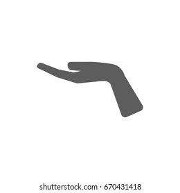 Hand icon in trendy flat style isolated on white background. Symbol for your web site design, logo, app, UI. Vector illustration, EPS