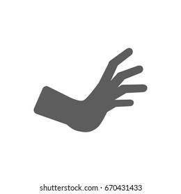 Hand icon in trendy flat style isolated on white background. Symbol for your web site design, logo, app, UI. Vector illustration, EPS