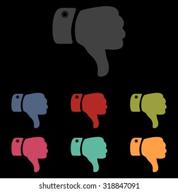 Hand icon. Unlike. Icon set