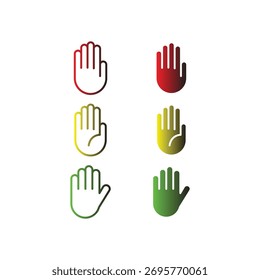 hand icon with various colors