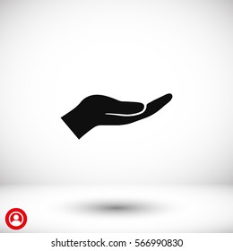 Hand icon vector . 10 EPS