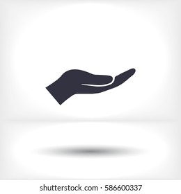 Hand icon vector . 10 EPS