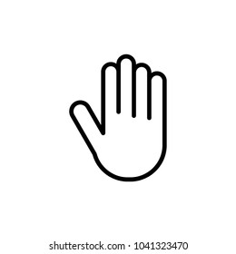 Palm hand stop gesture Royalty Free Vector Image