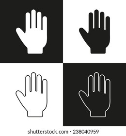 Hand icon. Vector. 