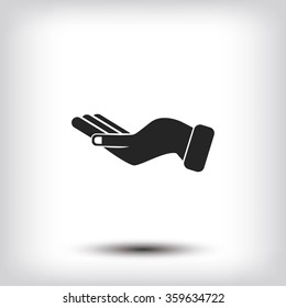 Hand icon vector
