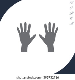 Hand icon vector