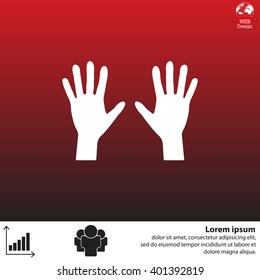 Hand icon vector