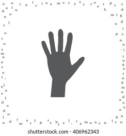 Hand icon vector