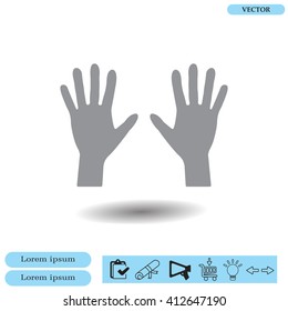 Hand icon vector