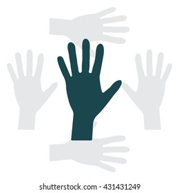 Hand icon vector