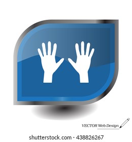 Hand icon vector