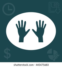 Hand icon vector
