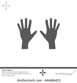 Hand icon vector