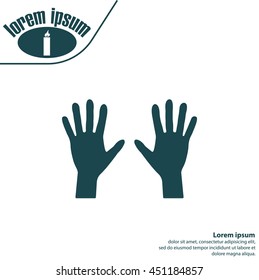 Hand icon vector