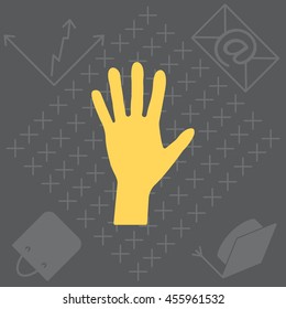 Hand icon vector