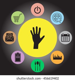Hand icon vector