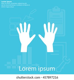 Hand icon vector